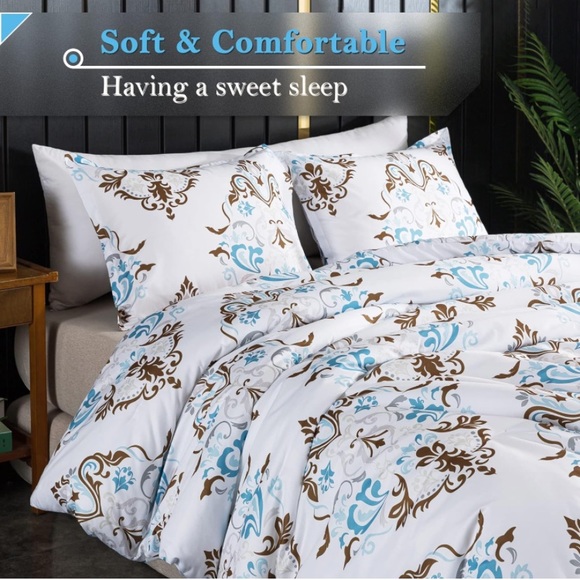 Queen paisley 3 piece comforter set - Picture 2 of 7